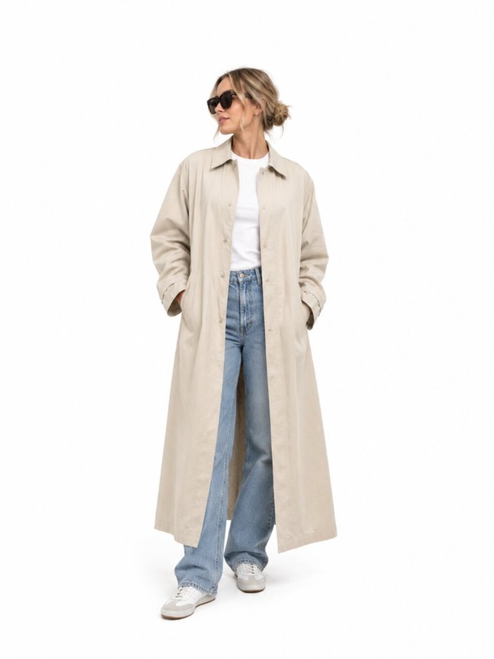 Vintage London Fog Maincoats Trench Coat Beige Long Men's XL 40L